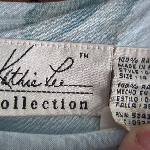 Kathy Lee Collection Dress Blue Floral Size 14 - Picture 3 of 3